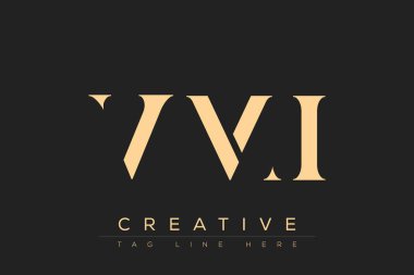 VMI soyut harf logosu tasarımı. Bu logo üç soyut harf tarafından tasarlanmıştır..