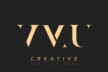 VMU soyut harf logosu tasarımı. Bu logo üç soyut harf tarafından tasarlanmıştır..