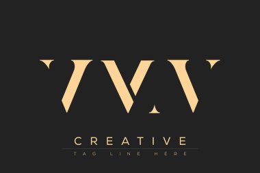 VMV soyut harf logosu tasarımı. Bu logo üç soyut harf tarafından tasarlanmıştır..