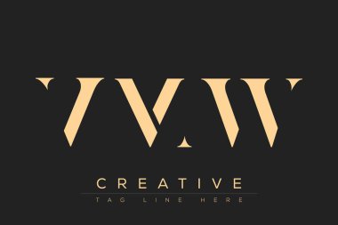 VMW soyut harf logosu tasarımı. Bu logo üç soyut harf tarafından tasarlanmıştır..