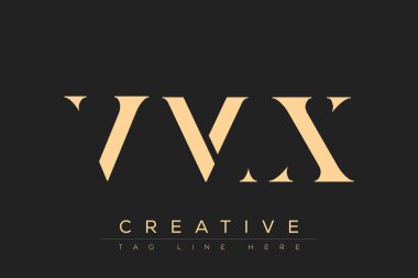 VMX soyut harf logosu tasarımı. Bu logo üç soyut harf tarafından tasarlanmıştır..