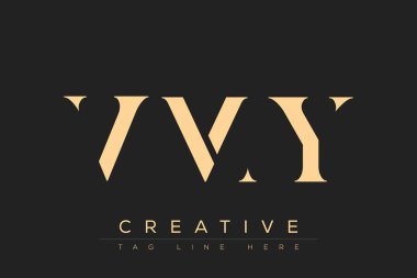 VMY soyut harf logosu tasarımı. Bu logo üç soyut harf tarafından tasarlanmıştır..