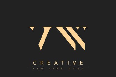 VNN soyut harf logosu tasarımı. Bu logo üç soyut harf tarafından tasarlanmıştır..