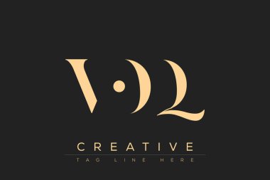 VOQ soyut harf logosu tasarımı. Bu logo üç soyut harf tarafından tasarlanmıştır..