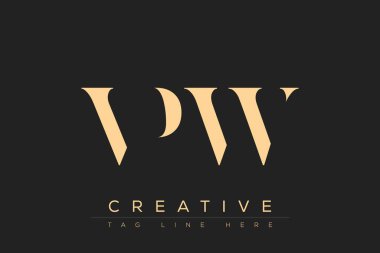 VPW soyut harf logosu tasarımı. Bu logo üç soyut harf tarafından tasarlanmıştır..