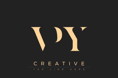 VPY soyut harf logosu tasarımı. Bu logo üç soyut harf tarafından tasarlanmıştır..