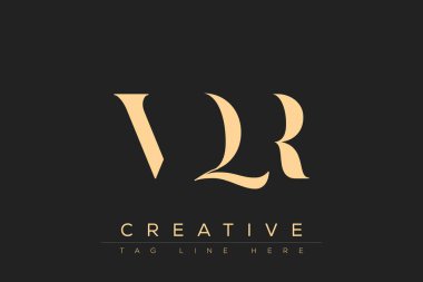 VQR soyut harf logosu tasarımı. Bu logo üç soyut harf tarafından tasarlanmıştır..