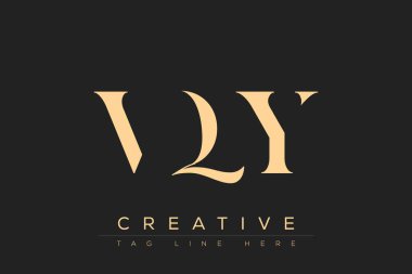 VQY soyut harf logosu tasarımı. Bu logo üç soyut harf tarafından tasarlanmıştır..