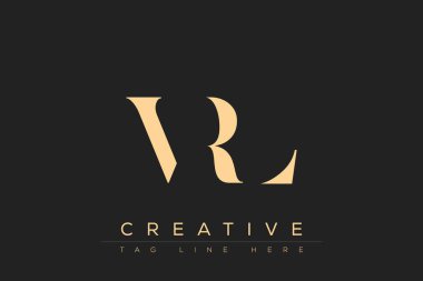 VRL soyut harf logosu tasarımı. Bu logo üç soyut harf tarafından tasarlanmıştır..