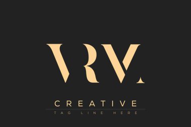 VRM soyut harf logosu tasarımı. Bu logo üç soyut harf tarafından tasarlanmıştır..