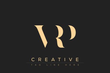 VRP soyut harf logosu tasarımı. Bu logo üç soyut harf tarafından tasarlanmıştır..