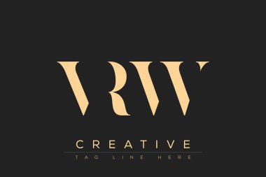 VRW soyut harf logosu tasarımı. Bu logo üç soyut harf tarafından tasarlanmıştır..
