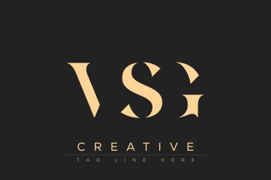 VSG soyut harf logosu tasarımı. Bu logo üç soyut harf tarafından tasarlanmıştır..