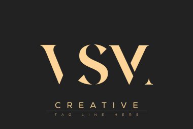 VSM soyut harf logosu tasarımı. Bu logo üç soyut harf tarafından tasarlanmıştır..