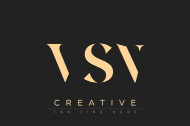 VSN soyut harf logosu tasarımı. Bu logo üç soyut harf tarafından tasarlanmıştır..