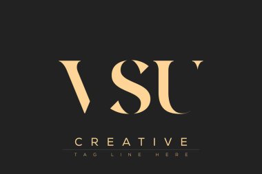 VSU soyut harf logosu tasarımı. Bu logo üç soyut harf tarafından tasarlanmıştır..