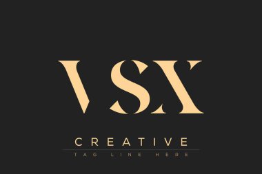 VSX soyut harf logosu tasarımı. Bu logo üç soyut harf tarafından tasarlanmıştır..