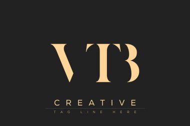 VTB soyut harf logosu tasarımı. Bu logo üç soyut harf tarafından tasarlanmıştır..