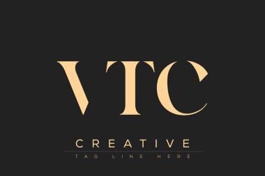 VTC soyut harf logosu tasarımı. Bu logo üç soyut harf tarafından tasarlanmıştır..
