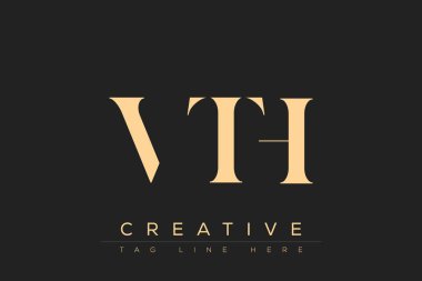 VTH soyut harf logosu tasarımı. Bu logo üç soyut harf tarafından tasarlanmıştır..