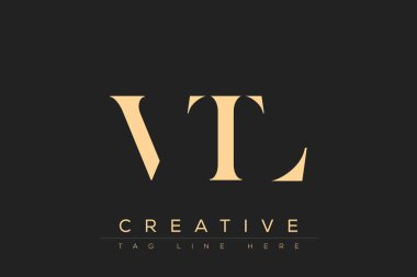 VTL soyut harf logosu tasarımı. Bu logo üç soyut harf tarafından tasarlanmıştır..