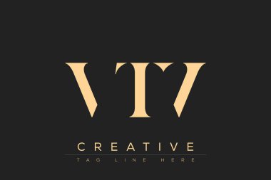 VTV soyut harf logosu tasarımı. Bu logo üç soyut harf tarafından tasarlanmıştır..