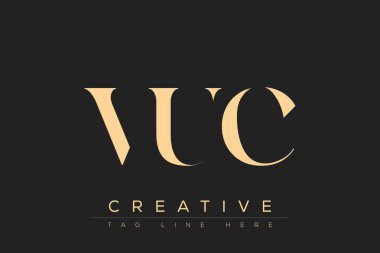 VUC soyut harf logosu tasarımı. Bu logo üç soyut harf tarafından tasarlanmıştır..