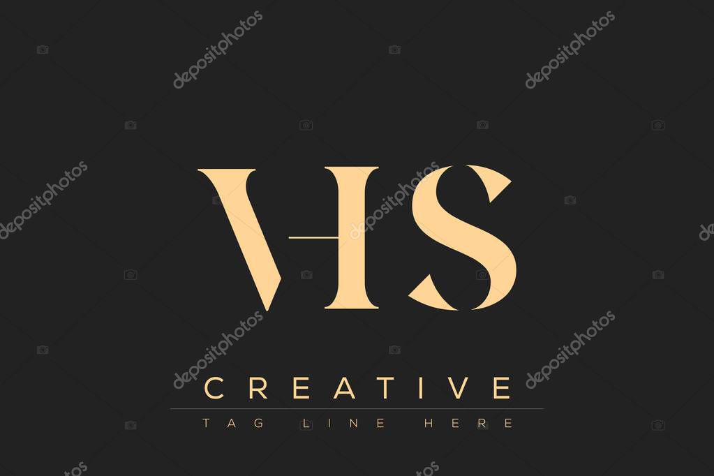 VHS abstract letter logo design. This logo is designed by three abstract letters.