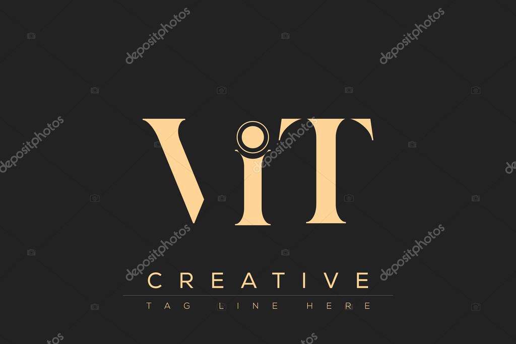 VIT abstract letter logo design. This logo is designed by three abstract letters.