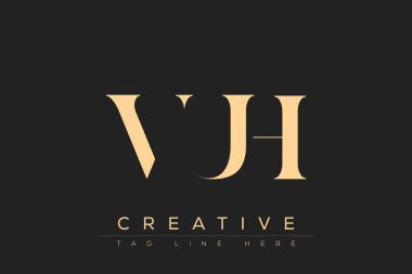VUH soyut harf logosu tasarımı. Bu logo üç soyut harf tarafından tasarlanmıştır..