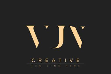 VUN soyut harf logosu tasarımı. Bu logo üç soyut harf tarafından tasarlanmıştır..
