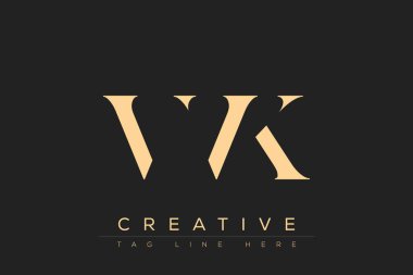 VVK soyut harf logosu tasarımı. Bu logo üç soyut harf tarafından tasarlanmıştır..