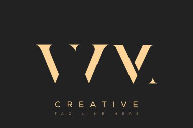 VVM soyut harf logosu tasarımı. Bu logo üç soyut harf tarafından tasarlanmıştır..