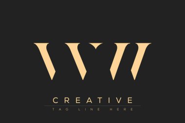 VVW soyut harf logosu tasarımı. Bu logo üç soyut harf tarafından tasarlanmıştır..