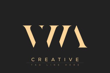 VWA soyut harf logosu tasarımı. Bu logo üç soyut harf tarafından tasarlanmıştır..