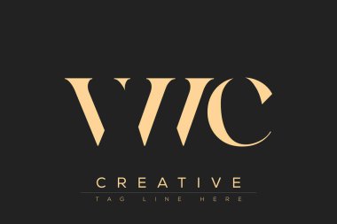 VWC soyut harf logosu tasarımı. Bu logo üç soyut harf tarafından tasarlanmıştır..
