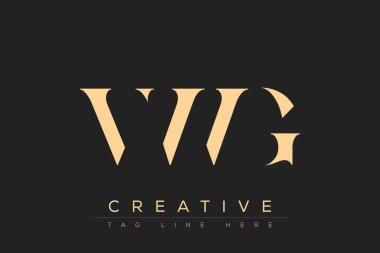 VWG soyut harf logosu tasarımı. Bu logo üç soyut harf tarafından tasarlanmıştır..