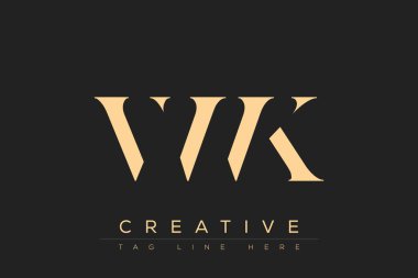 VWK soyut harf logosu tasarımı. Bu logo üç soyut harf tarafından tasarlanmıştır..
