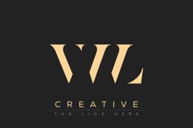 VWL soyut harf logosu tasarımı. Bu logo üç soyut harf tarafından tasarlanmıştır..