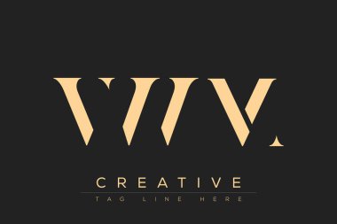 VWM soyut harf logosu tasarımı. Bu logo üç soyut harf tarafından tasarlanmıştır..