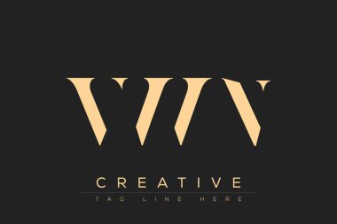 VWN soyut harf logosu tasarımı. Bu logo üç soyut harf tarafından tasarlanmıştır..