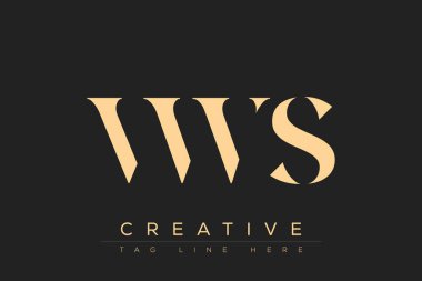VWS soyut harf logosu tasarımı. Bu logo üç soyut harf tarafından tasarlanmıştır..