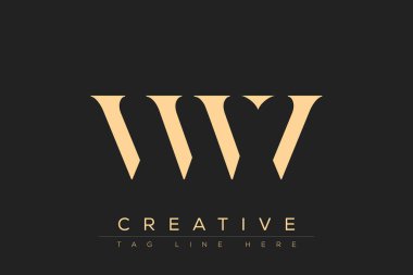 VWV soyut harf logosu tasarımı. Bu logo üç soyut harf tarafından tasarlanmıştır..