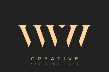 VWW soyut harf logosu tasarımı. Bu logo üç soyut harf tarafından tasarlanmıştır..