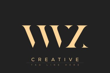 VWX soyut harf logosu tasarımı. Bu logo üç soyut harf tarafından tasarlanmıştır..