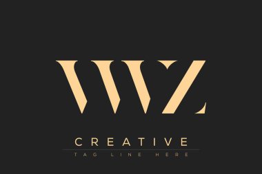 VWZ soyut harf logosu tasarımı. Bu logo üç soyut harf tarafından tasarlanmıştır..