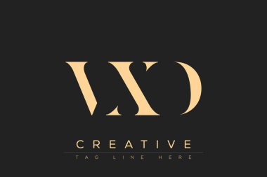 VXD soyut harf logosu tasarımı. Bu logo üç soyut harf tarafından tasarlanmıştır..