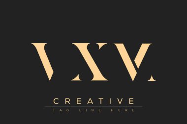 VXM soyut harf logosu tasarımı. Bu logo üç soyut harf tarafından tasarlanmıştır..