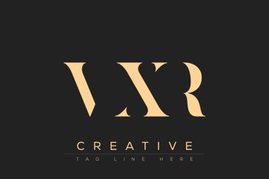VXR soyut harf logosu tasarımı. Bu logo üç soyut harf tarafından tasarlanmıştır..