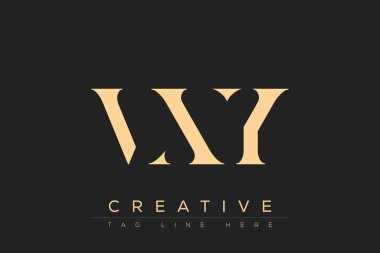 VXY soyut harf logosu tasarımı. Bu logo üç soyut harf tarafından tasarlanmıştır..